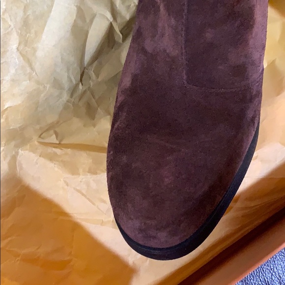 TODS Shearling-trimmed suede platform ankle boots - Picture 14 of 15